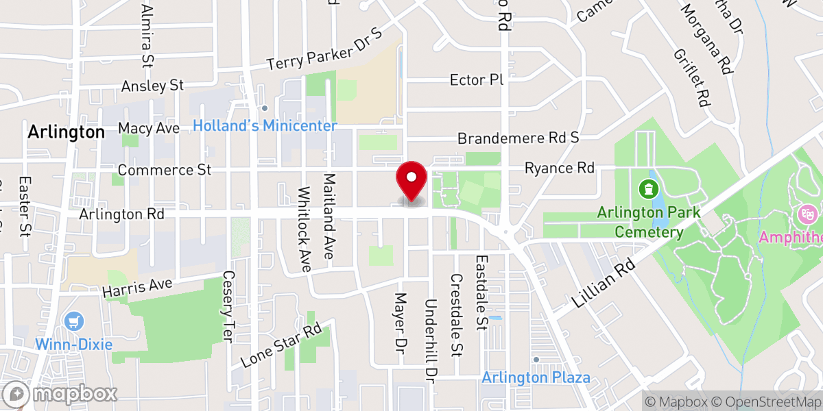 Map showing location of Living Water Christian Church of Jacksonville Inc