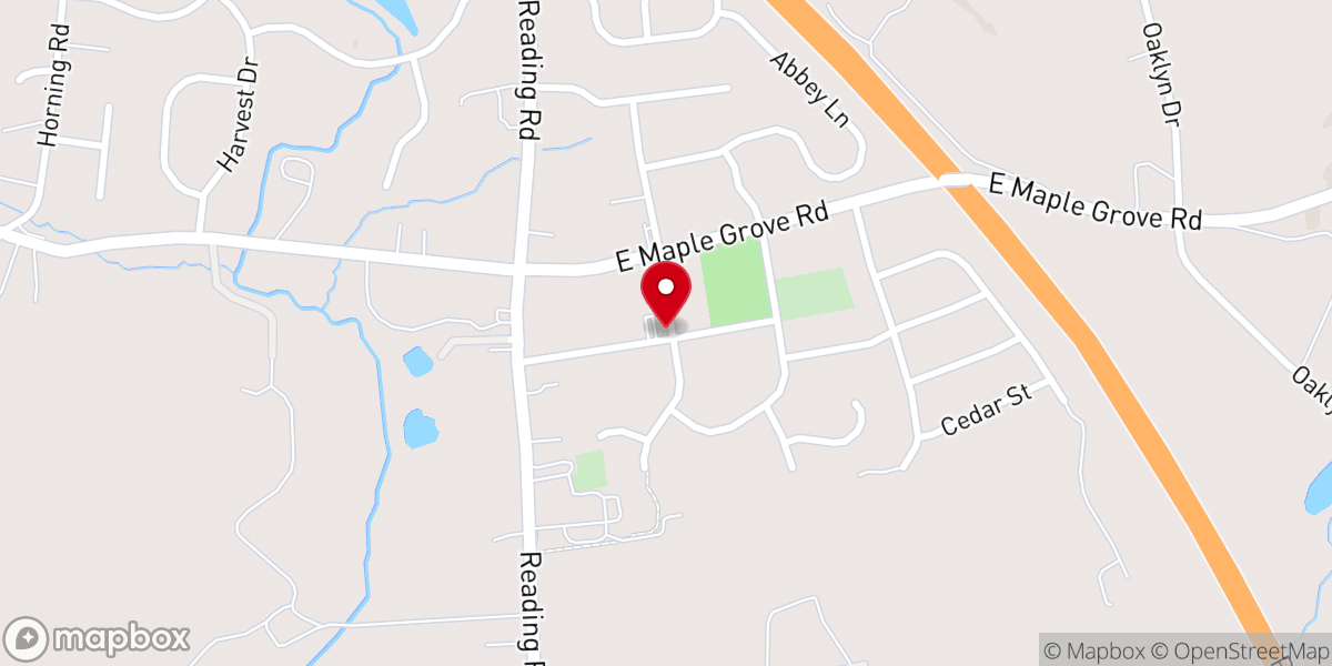 Map showing location of St. Paul's United Church of Christ