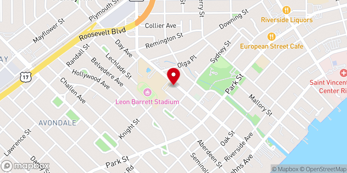 Map showing location of Christ Church of Peace