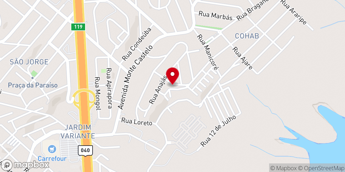 Map showing location of IEP - Igreja Evangélica Pentecostal - Ministério Adorar-te