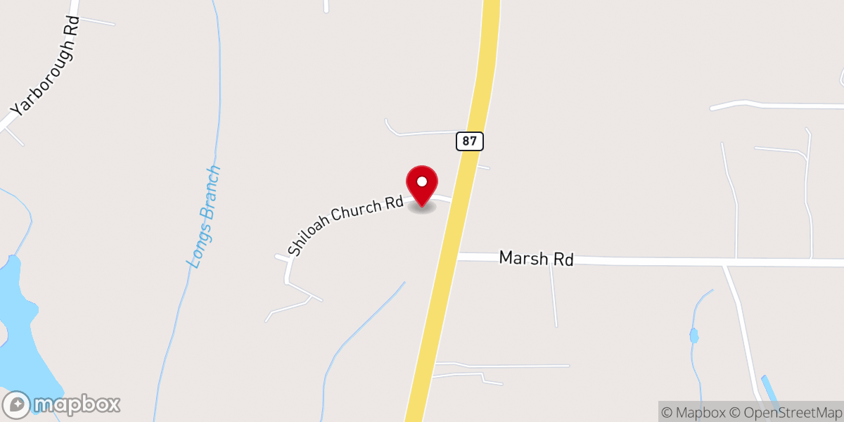 Map showing location of Charity Baptist Church-Gray's