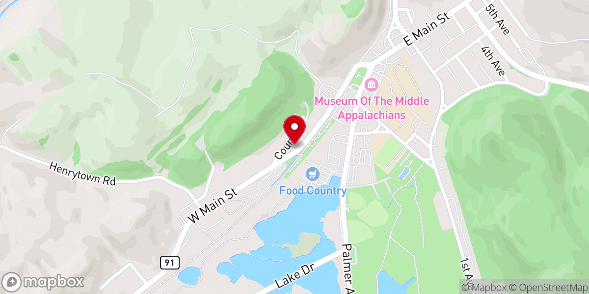 Map showing location of Main Street Church of Christ