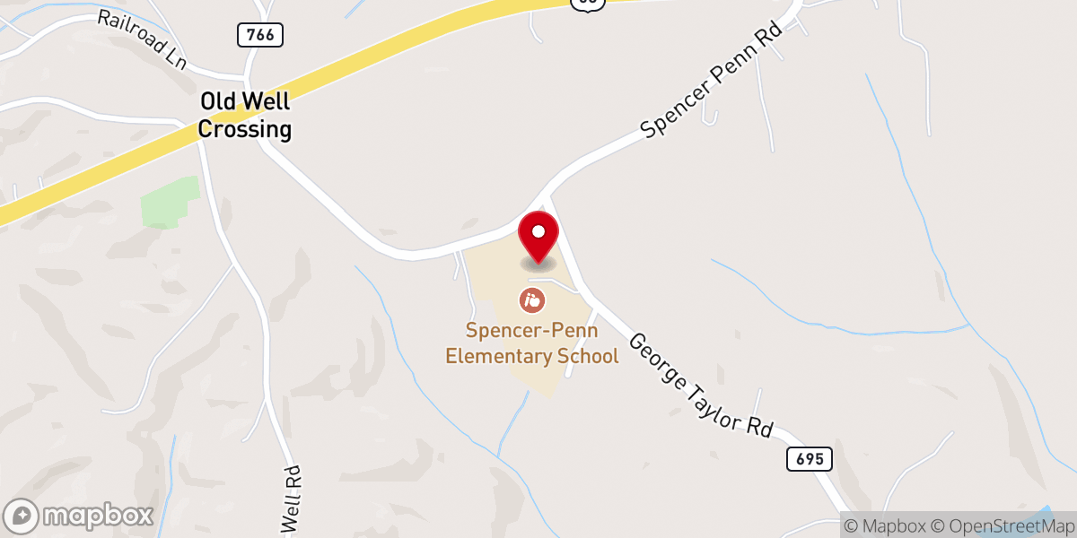 Map showing location of Foothills Church