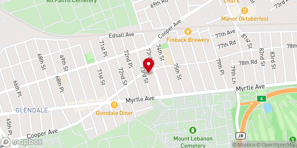 Map showing location of Queens Bible Church
