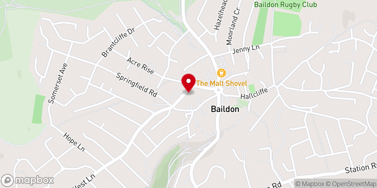 Map showing location of Baildon Methodist Church and @Wesleys