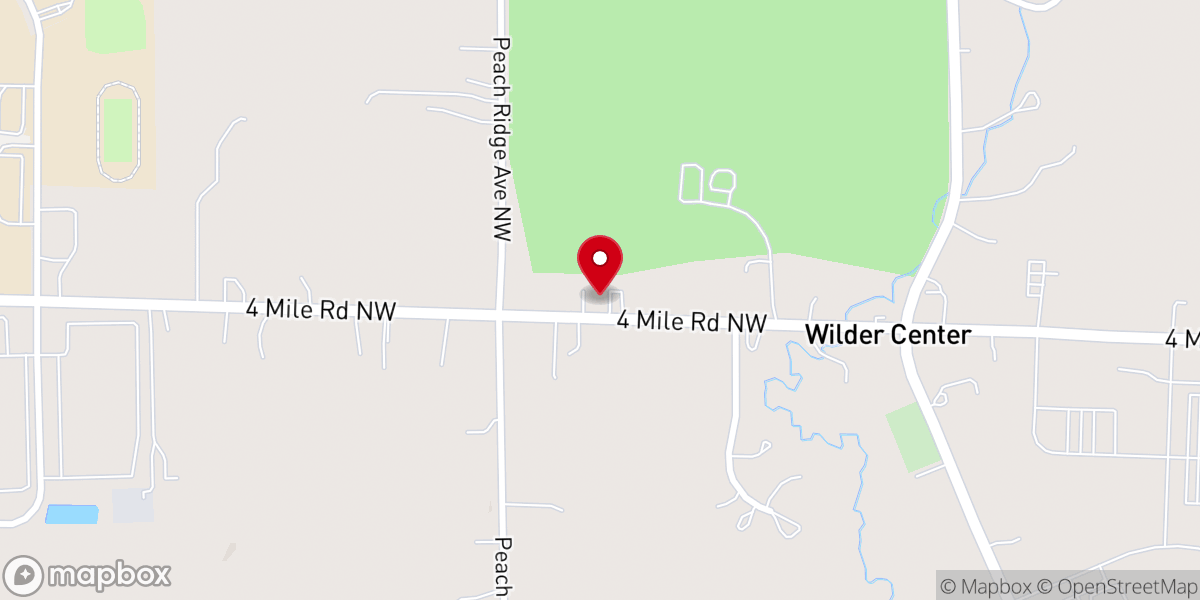 Map showing location of Trinity Congregational Church