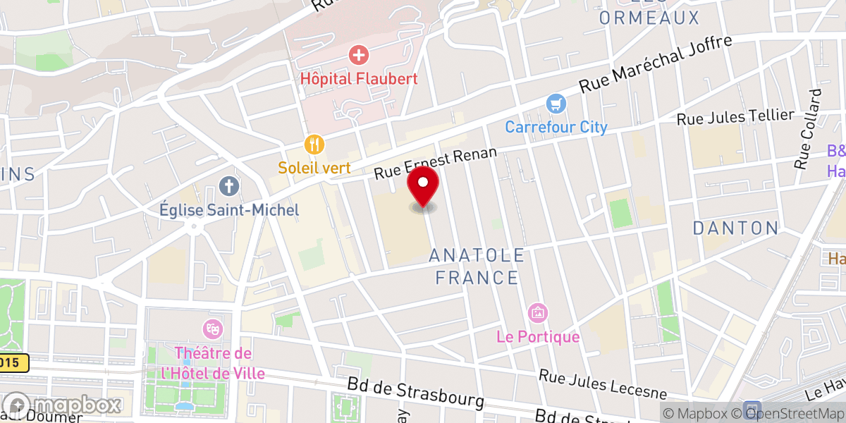 Map showing location of chapelle du lycée François 1er