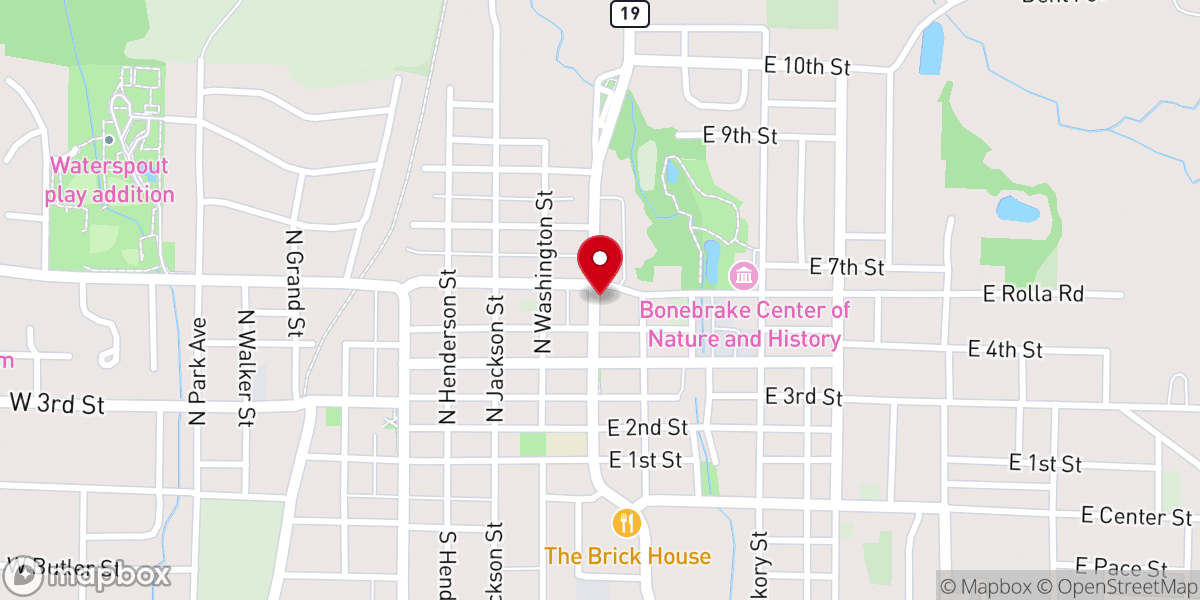 Map showing location of Main Streets Country Corner Cafe