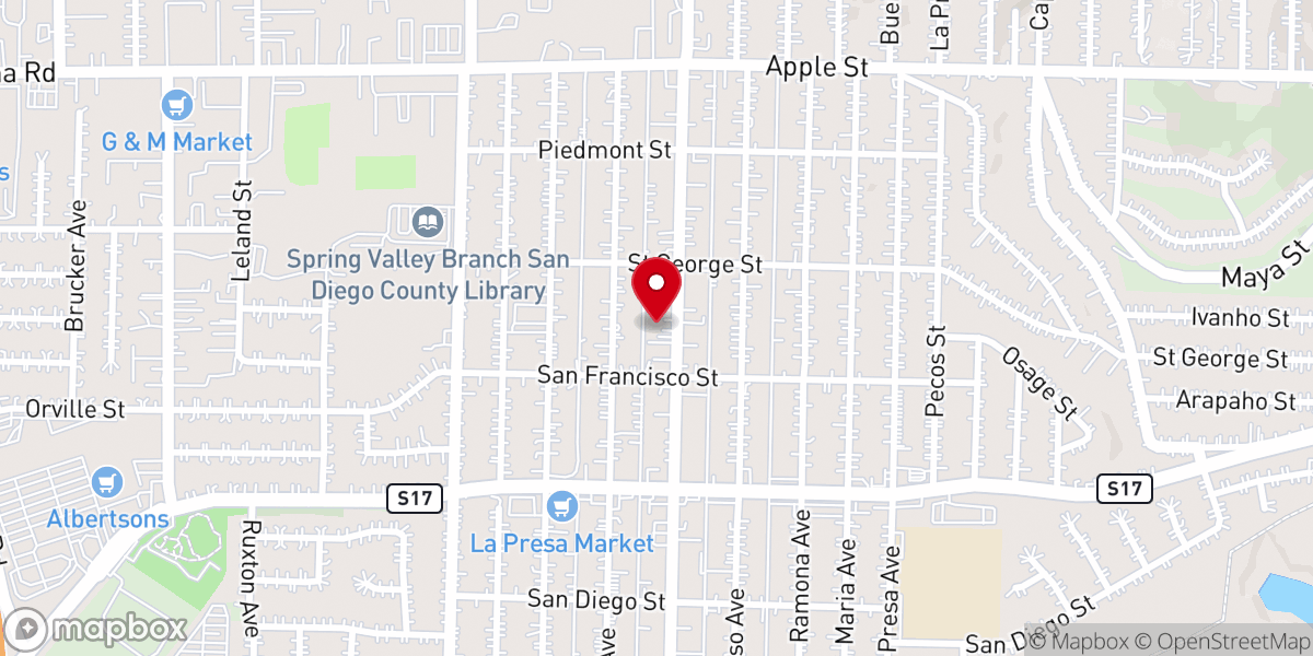 Map showing location of Church of Christ