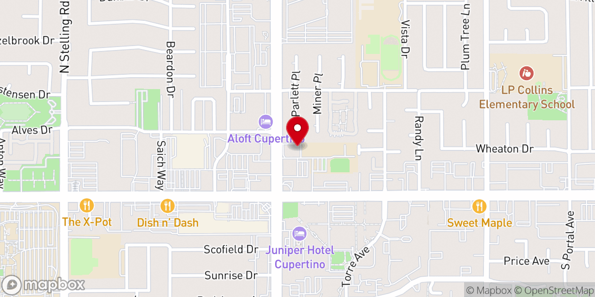 Map showing location of St. Joseph of Cupertino Parish