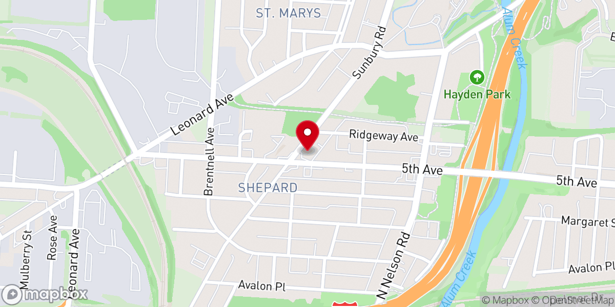 Map showing location of Apostolic Faith Tabernacle