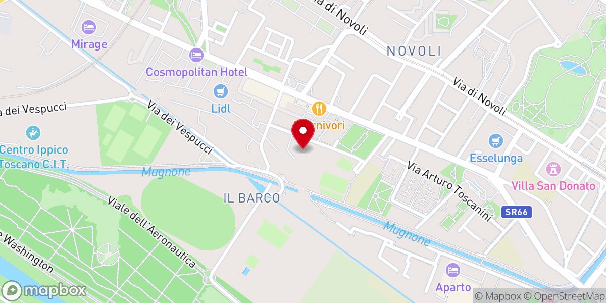 Map showing location of Jesus Is Lord Church Firenze