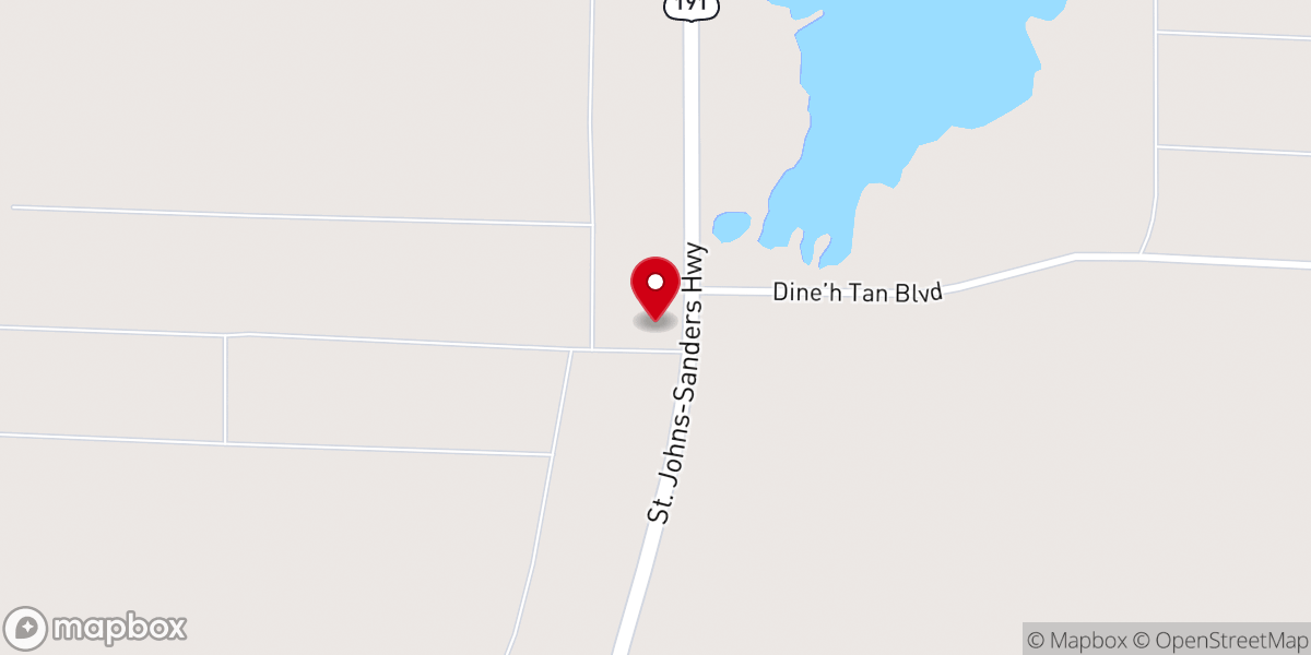 Map showing location of Sanders Church of God