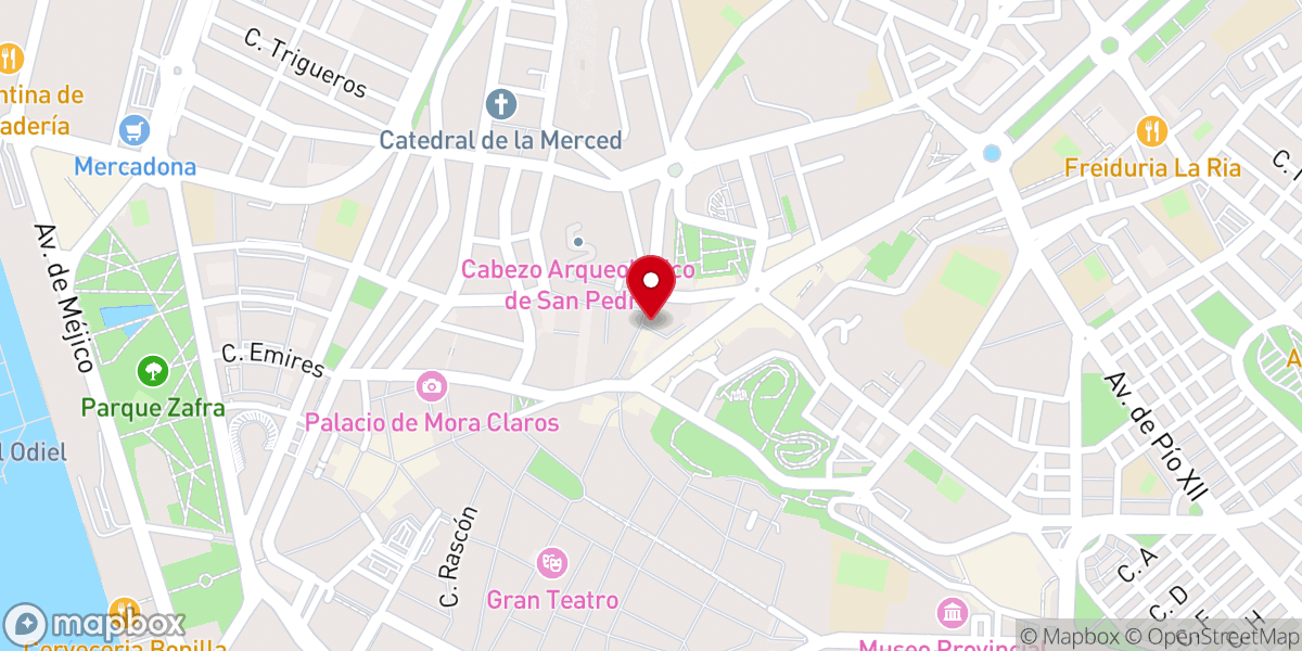 Map showing location of Hermandad Sacramental de Pasión