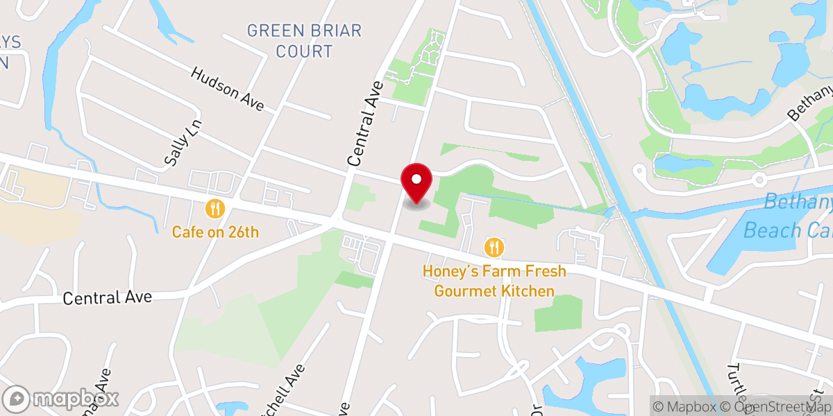 Map showing location of Ocean View Church of Christ