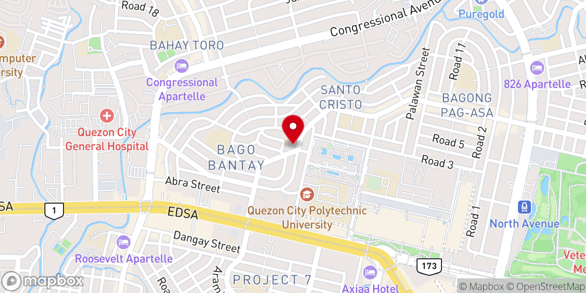 Map showing location of Diocesan Shrine of Sto. Niño Parish (Diocese of Cubao)