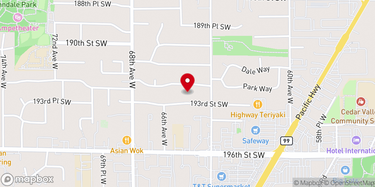 Map showing location of St. Thomas More Parish Church