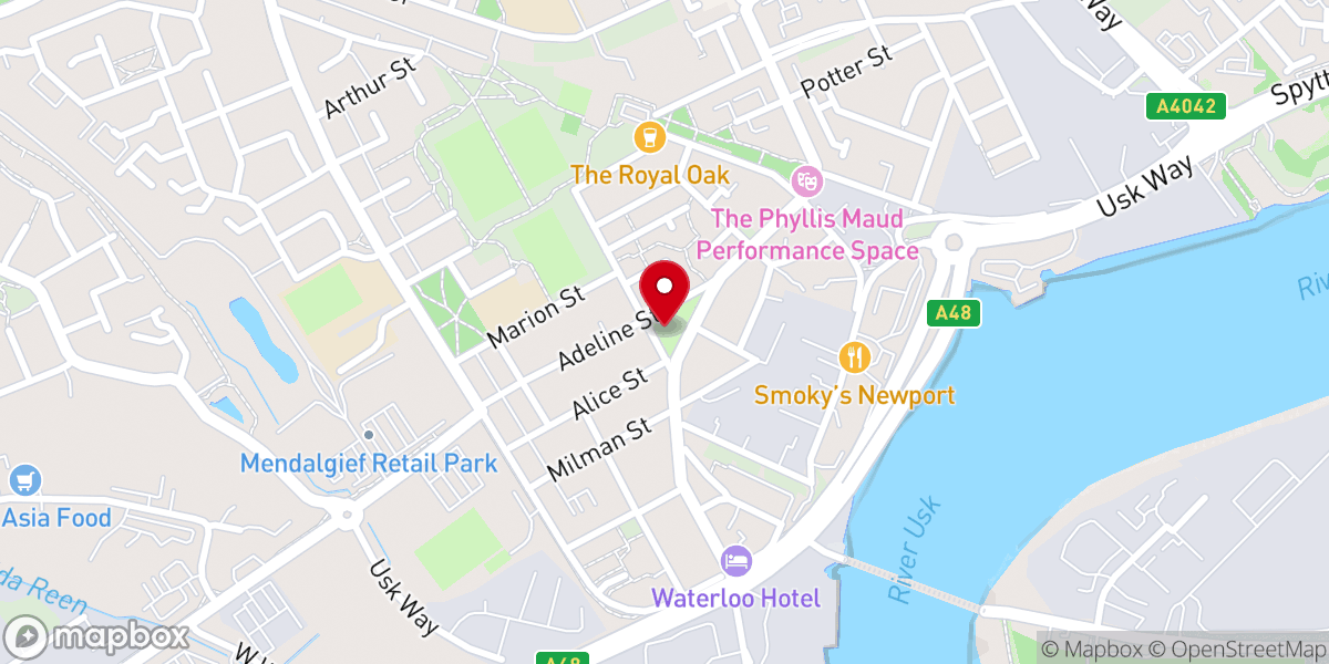 Map showing location of St Stephen's with Holy Trinity