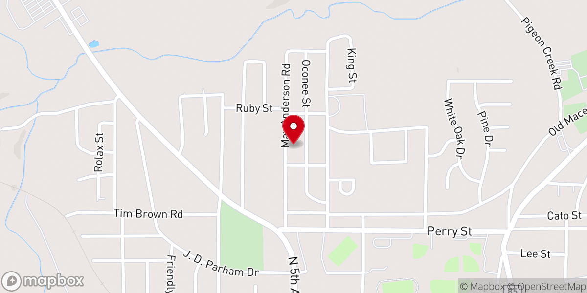 Map showing location of Grace Tabernacle Cogic