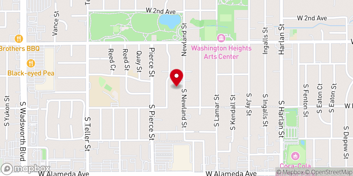 Map showing location of St. Thomas Syro Malabar Church Denver