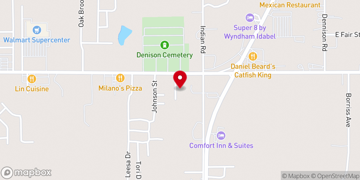 Map showing location of Calvary Missionary Baptist Church