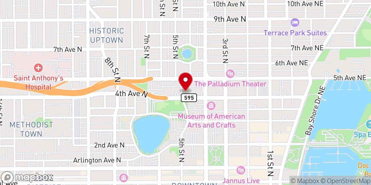 Map showing location of Trinity Lutheran Church
