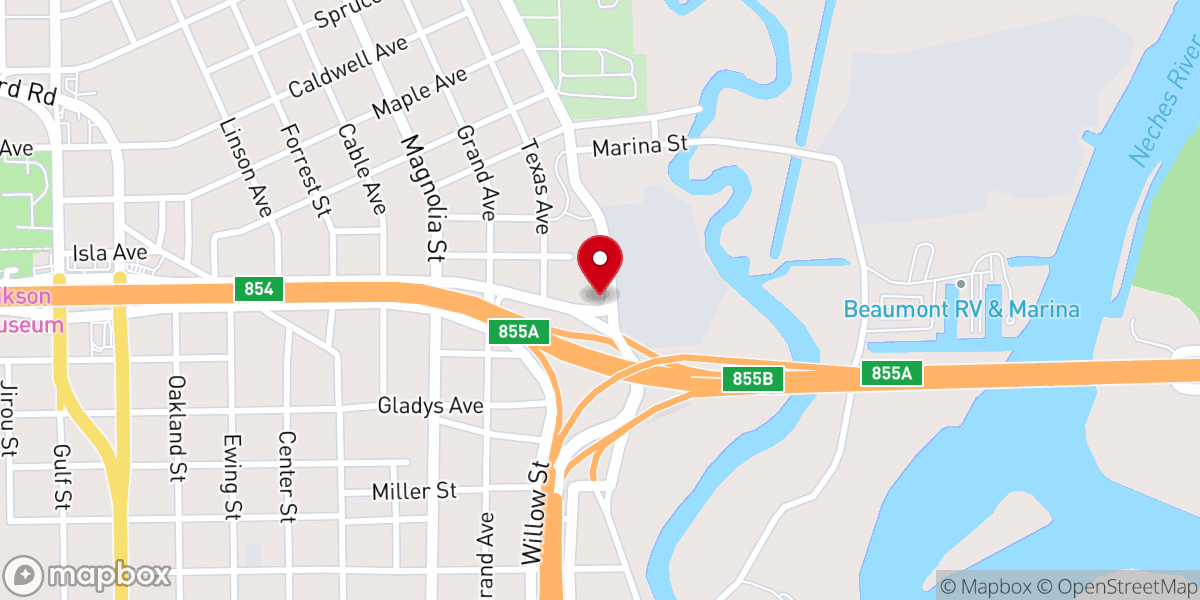 Map showing location of Mt. Gilead Missionary Baptist Church