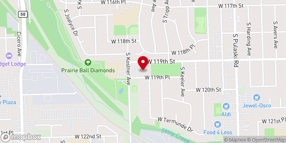 Map showing location of St. Terrence Worship Site of Incarnation Parish