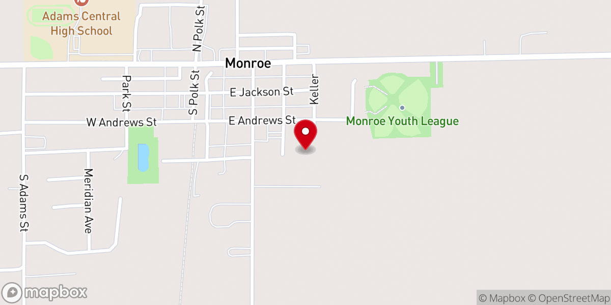 Map showing location of Friends Meetinghouse