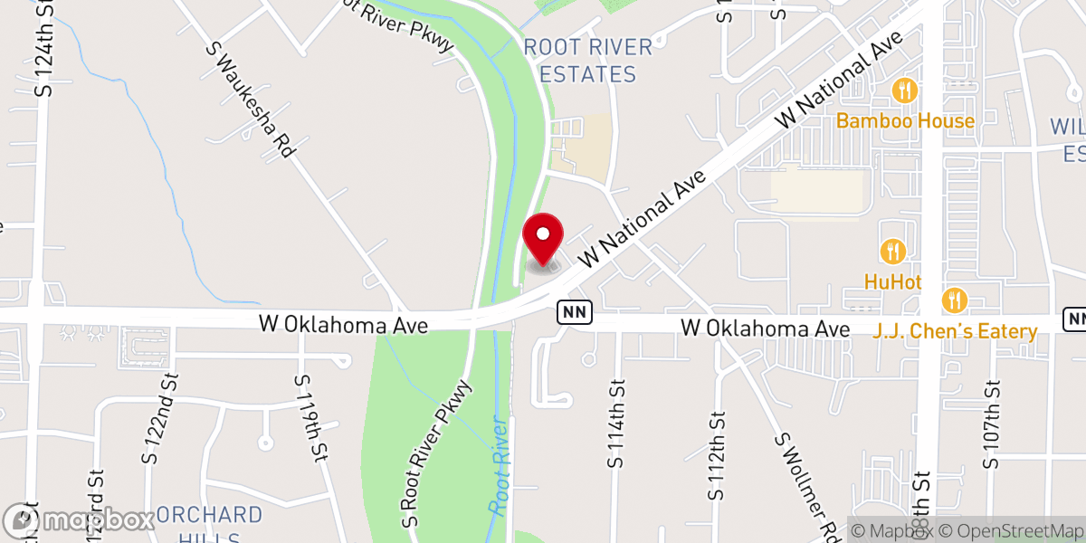 Map showing location of Tabernacle Baptist Church