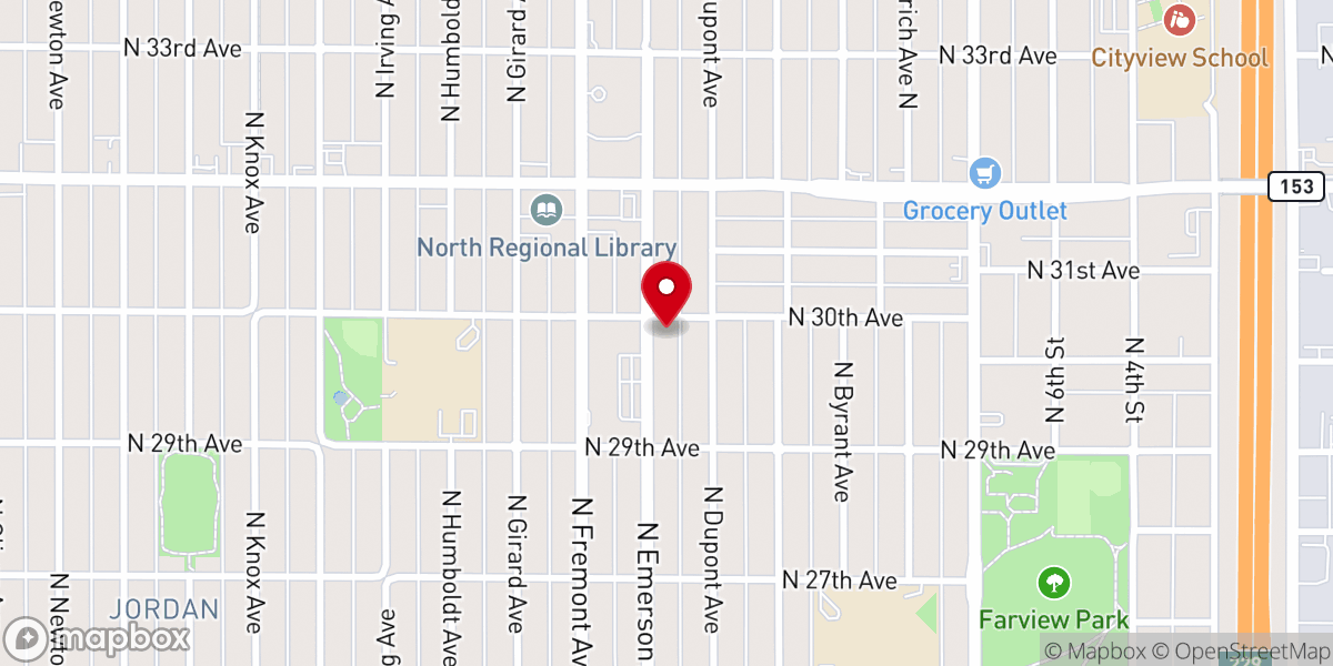 Map showing location of New Bethel Church