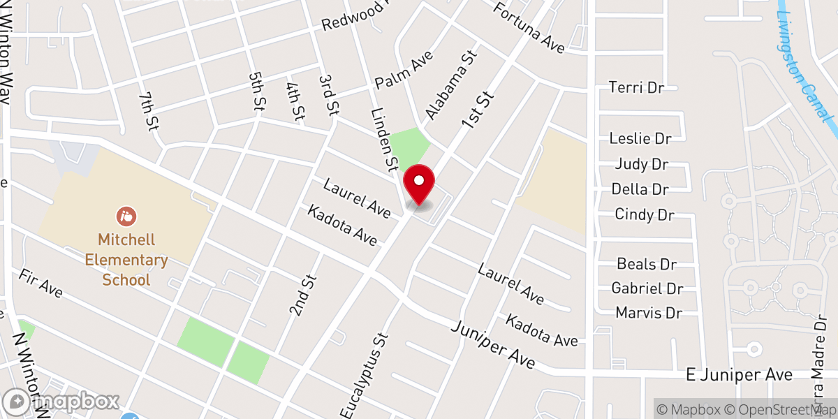 Map showing location of New Life Community Church