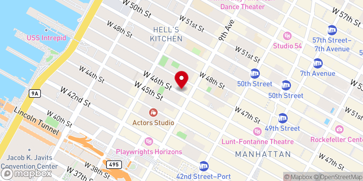 Map showing location of Vineyard Manhattan