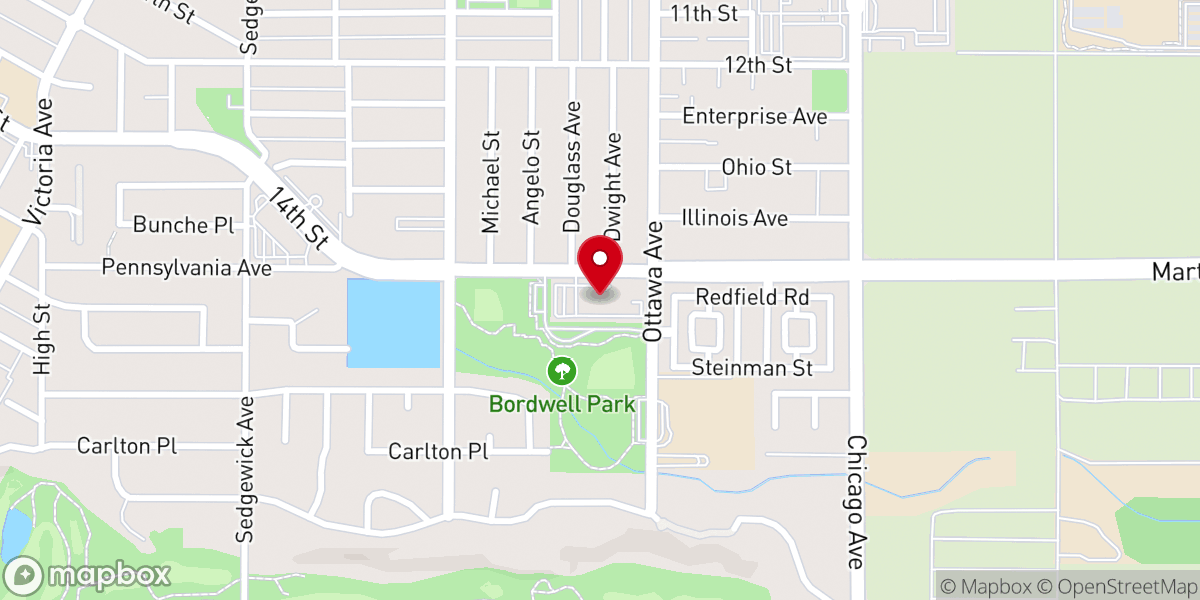 Map showing location of Park Avenue Missionary Baptist