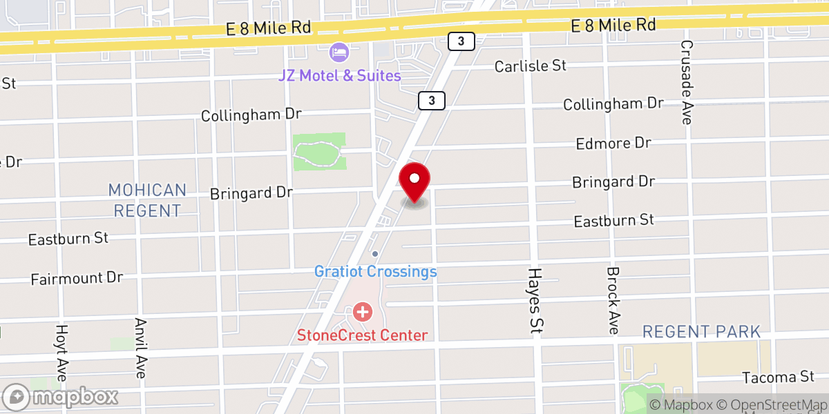 Map showing location of Shiloh Chapel Church of God