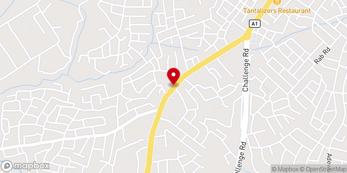 Map showing location of Living Faith Church, Fodacis