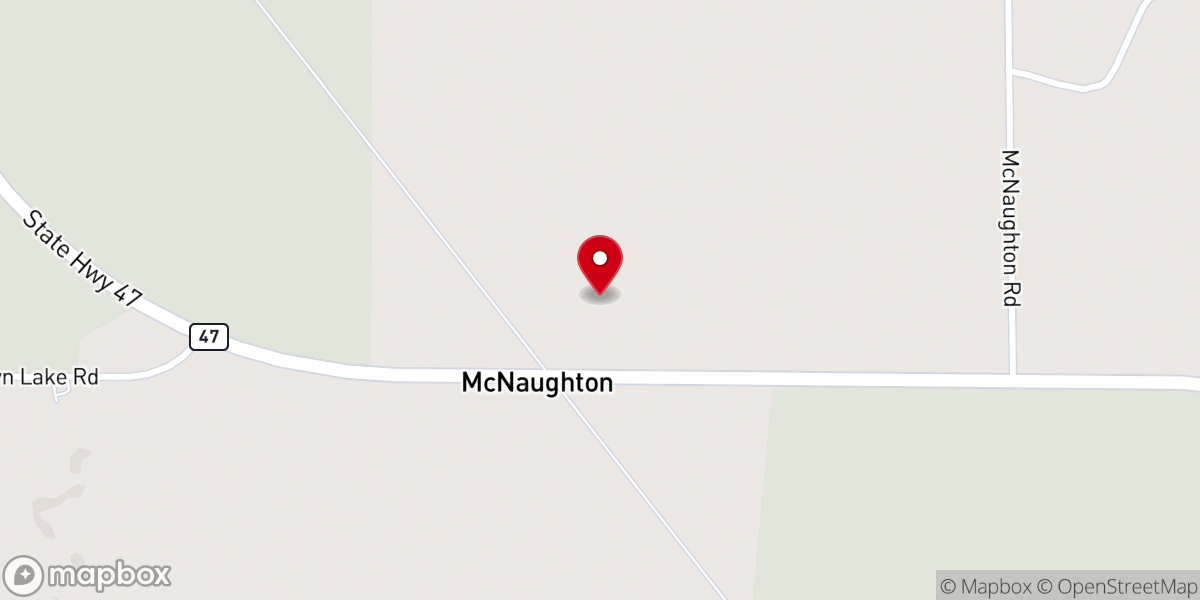 Map showing location of McNaughton