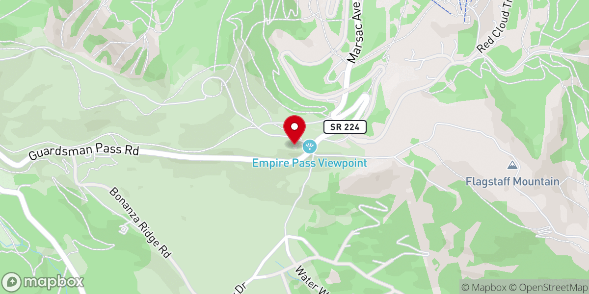 Map showing location of Empire Pass View Area