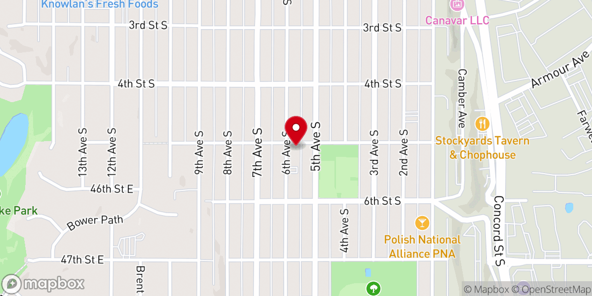 Map showing location of St. Mary's Coptic Orthodox Church
