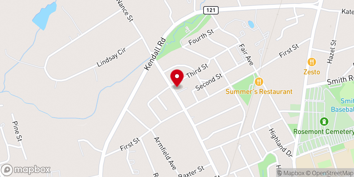 Map showing location of Bethany Lutheran Church