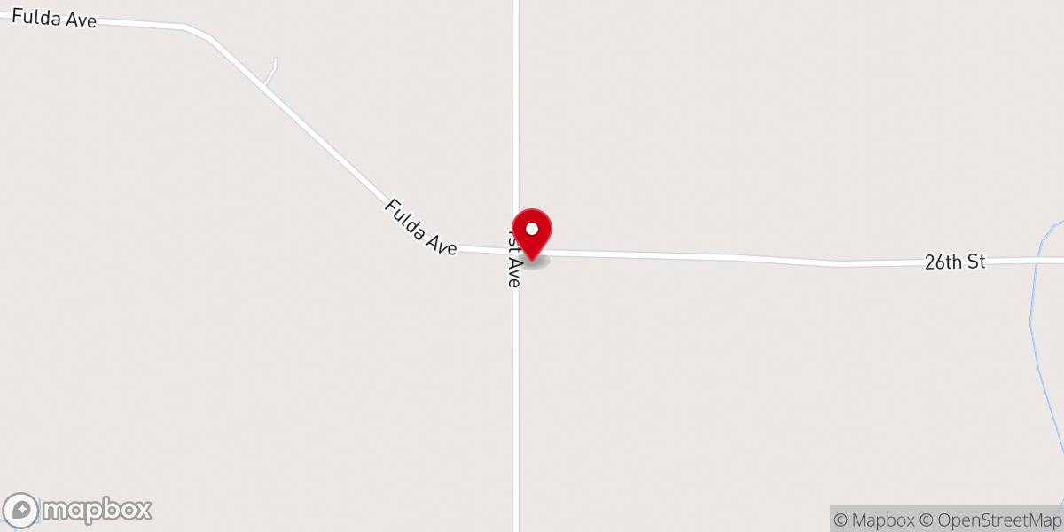 Map showing location of Bethel Baptist Church