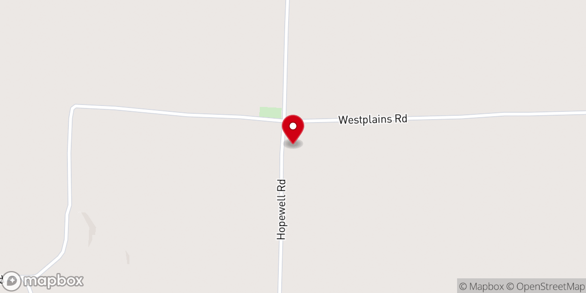 Map showing location of Pleasant Grove Church