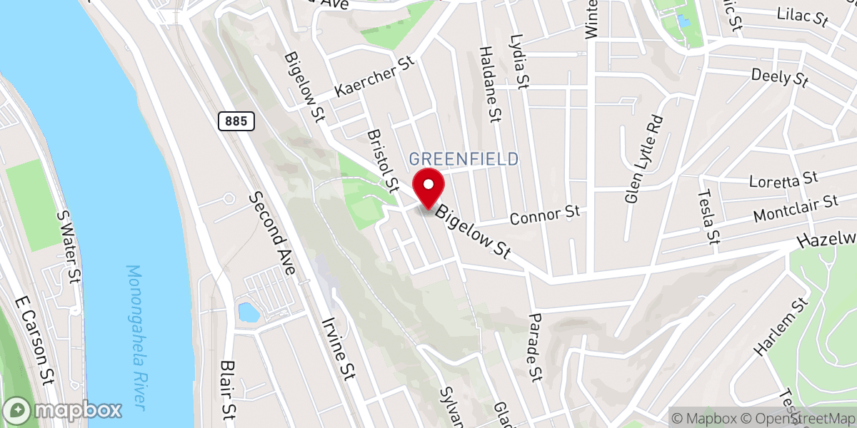 Map showing location of Steel City Church