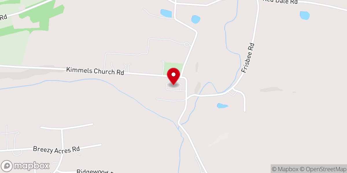 Map showing location of Kimmels Evangelical Free Church