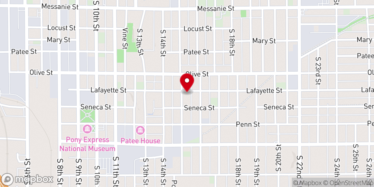 Map showing location of Trinity Brethern Church