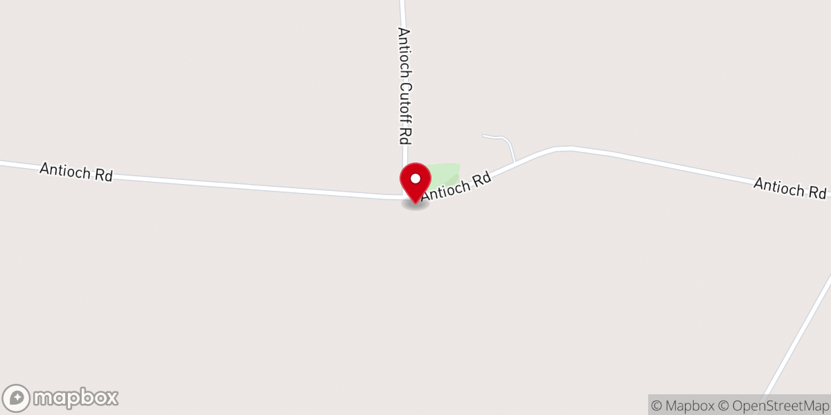 Map showing location of Antioch Methodist Church