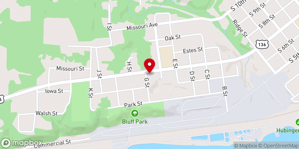 Map showing location of Healing Streams Church