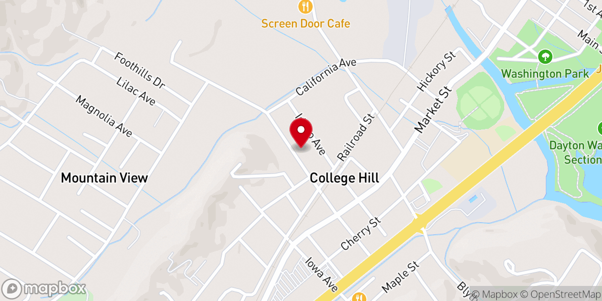Map showing location of First Christian Community Church