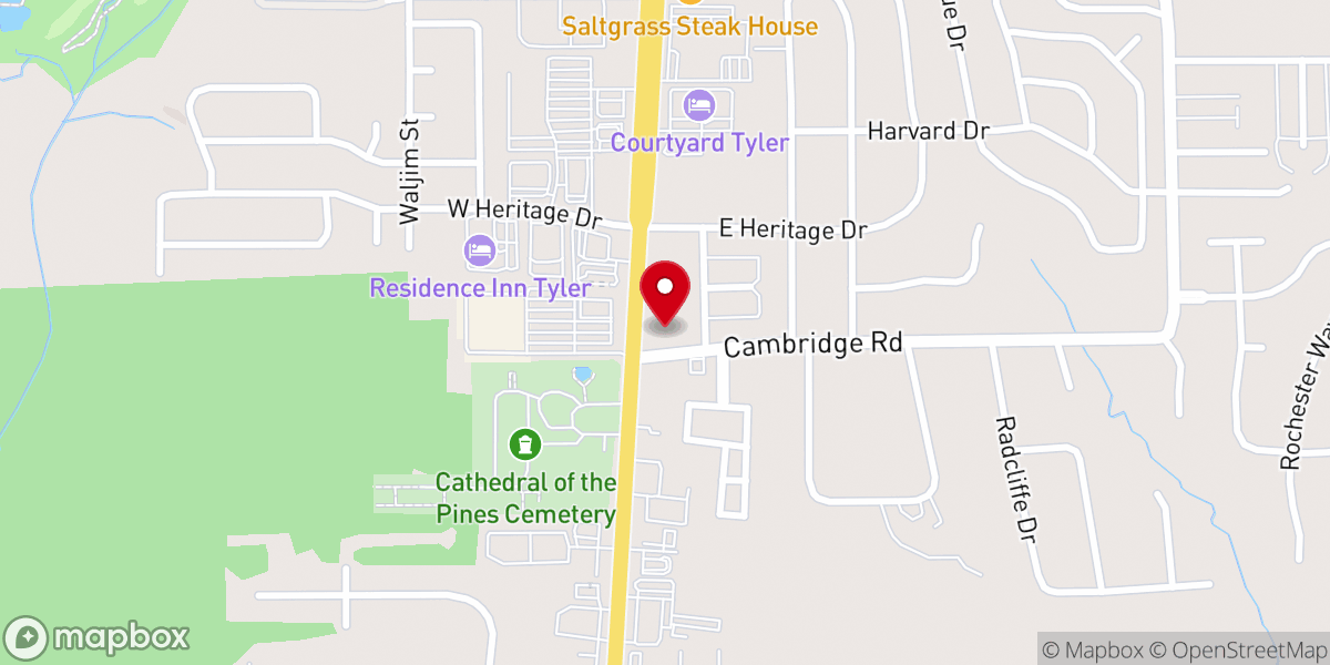 Map showing location of Heritage Baptist Church