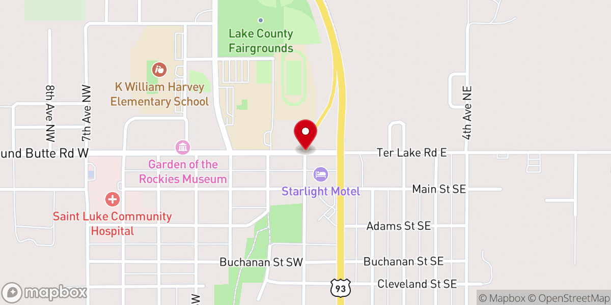 Map showing location of Sacred Heart Parish Hall